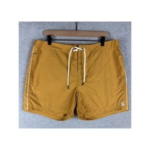 Men's Mustard Swim Trunks with Drawstring